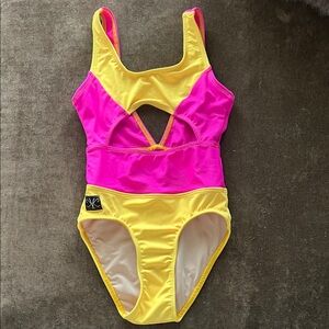 Pink and Yellow Kandi Kouture Leotard